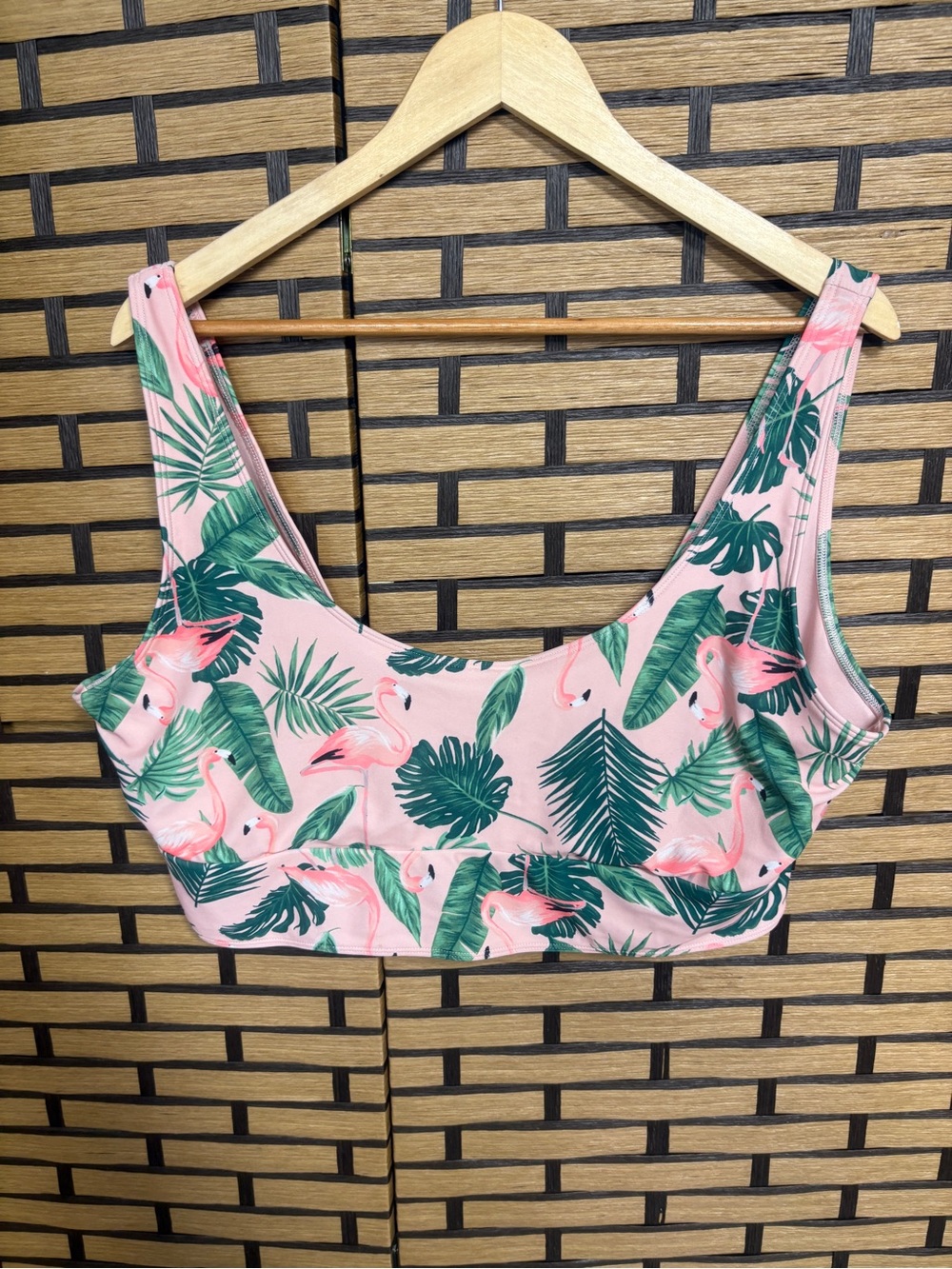 Old navy pink flamingo bikini top size xxl